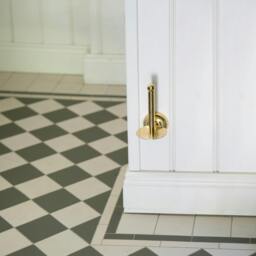 Rackhams Polished Brass Spare Toilet Roll Holder - thumbnail 2