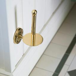 Rackhams Polished Brass Spare Toilet Roll Holder - thumbnail 3