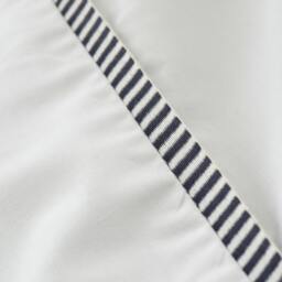 Rackhams Contrast Trim 200 Thread Count Cotton Duvet Cover Set White / Black - Single - White / Black - thumbnail 5