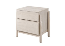Rackhams Whisper Whitewash Oak Wood Bedside Table by Twenty10 Designs  - Oak White Wash - thumbnail 2