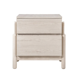 Rackhams Whisper Whitewash Oak Wood Bedside Table by Twenty10 Designs  - Oak White Wash