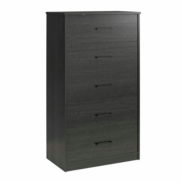 Rackhams BrEZ Build Pearce 5 DRW Dresser Black Oak - Black - image 1
