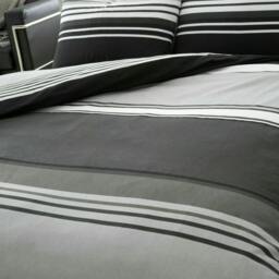 Rackhams Moxie Duvet Cover and Pillowcase Set - Black/White - King (220cm x 235cm) - thumbnail 2