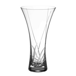 Rackhams Meadow Collection Hollow Sided Vase - 25cm - Made From Premium Lead Free Crystal Glass