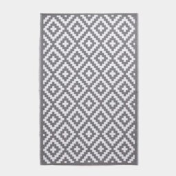 Rackhams Outdoor Rug Luxury Waterproof Reversible Recycled, For Garden, Zoe Geometric - 150 x 240 cm - thumbnail 1