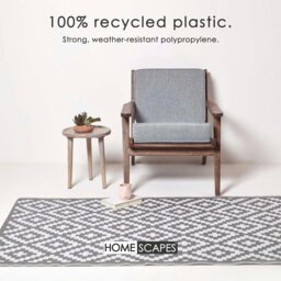 Rackhams Outdoor Rug Luxury Waterproof Reversible Recycled, For Garden, Zoe Geometric - 150 x 240 cm - thumbnail 3