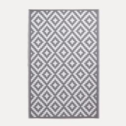 Rackhams Outdoor Rug Luxury Waterproof Reversible Recycled, For Garden, Zoe Geometric - 150 x 240 cm - thumbnail 2
