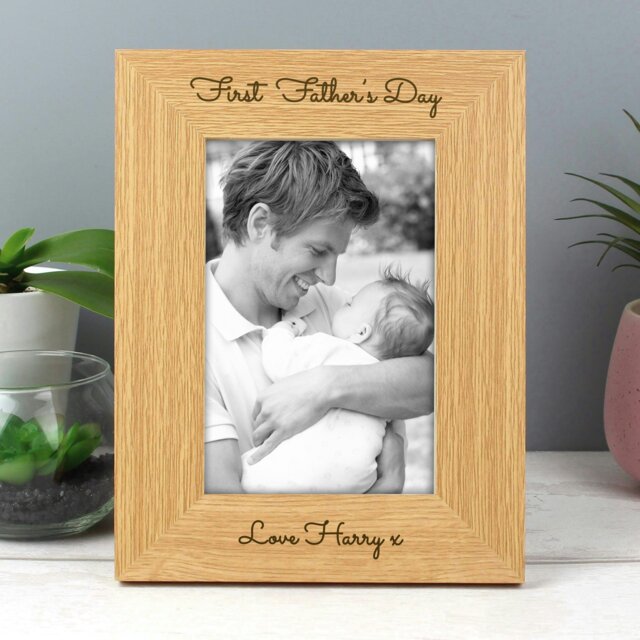 Rackhams Personalised Free Text 6x4 Portrait Wooden Photo Frame - image 1