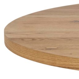 Rackhams Heaven Dining Table in Oak with Black Legs - Black - No - Brown - thumbnail 4