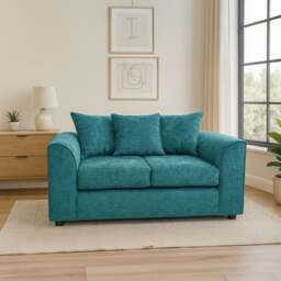 Rackhams Monaco Chenille Fabric 2 Seater Sofa - Teal