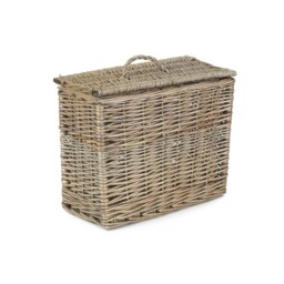 Rackhams Rectangular Toilet Tidy Lidded Wicker Basket - thumbnail 1