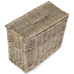 Rackhams Rectangular Toilet Tidy Lidded Wicker Basket - thumbnail 4