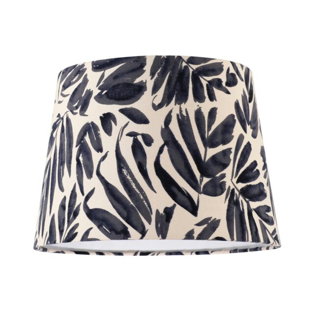 Rackhams Midnight Blue Palm Leaf Themed 25cm Drum Lampshade with Fabric Lining - image 1