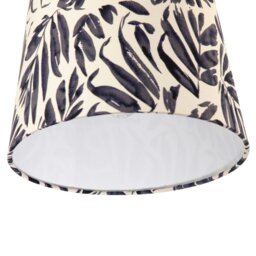 Rackhams Midnight Blue Palm Leaf Themed 25cm Drum Lampshade with Fabric Lining - thumbnail 5