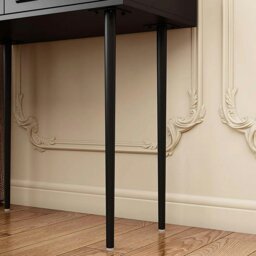 Rackhams Scarlett Dressing Table With Side Cabinet & LED Mirror, Black - 80cm - Cream - NO Chair - thumbnail 6