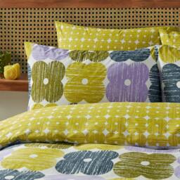 Rackhams Textured Flower Duvet Cover Set - Multi - Double - thumbnail 4