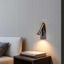 Rackhams 3 Watt Brushed Copper Recessed Adjustable Bedroom Reading Light - thumbnail 3