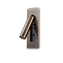 Rackhams 3 Watt Brushed Copper Recessed Adjustable Bedroom Reading Light - thumbnail 2