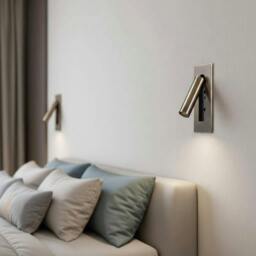 Rackhams 3 Watt Brushed Copper Recessed Adjustable Bedroom Reading Light - thumbnail 1