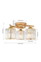 Rackhams 3-Light Ceiling Light with Glass Shade - Black - thumbnail 5