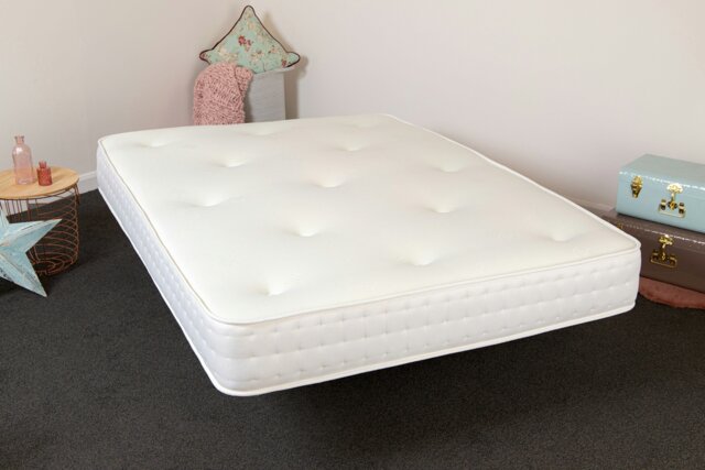 Rackhams 3-Tac Hand-Tufted Hybrid Mattress - 20cm Deep, Quilted Soft Sleep Surface - White - 1 - European Small Single Mattress (80cm x 200cm) - image 1