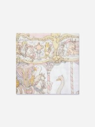 Rackhams Baby Girls Carousel Swaddle in Pink (100cm) - Pink - One size - thumbnail 3