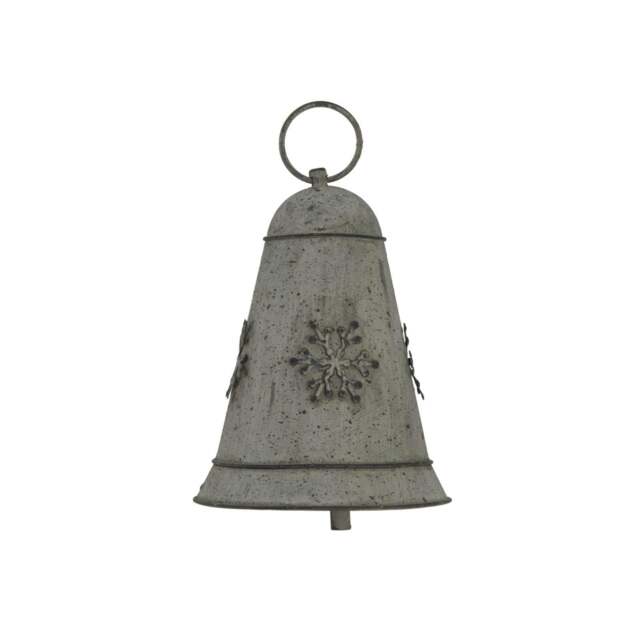 Rackhams Metal Bell Christmas Hanging Decoration - White - White - 10cm x 8cm x 8cm - 100% Mixed - image 1