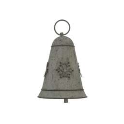 Rackhams Metal Bell Christmas Hanging Decoration - White - White - 10cm x 8cm x 8cm - 100% Mixed - thumbnail 1