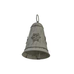Rackhams Metal Bell Christmas Hanging Decoration - White - White - 10cm x 8cm x 8cm - 100% Mixed - thumbnail 2