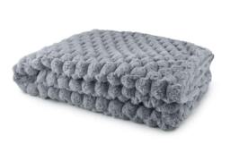 Rackhams Lush Faux Rabbit Fur Throw - Charcoal - 127x152cm