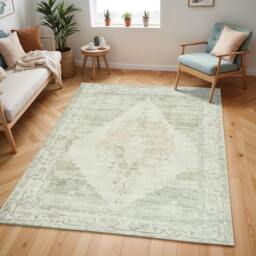 Rackhams Becki Owens Luca-Vintage Blue Brown Green Traditional Vintage Boho Rug - 120 x 170 cm