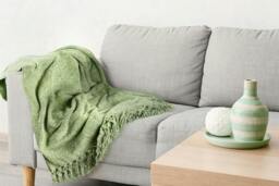 "Rackhams Darcy Tassel Meadow Green Throw - 60x80""" - thumbnail 4