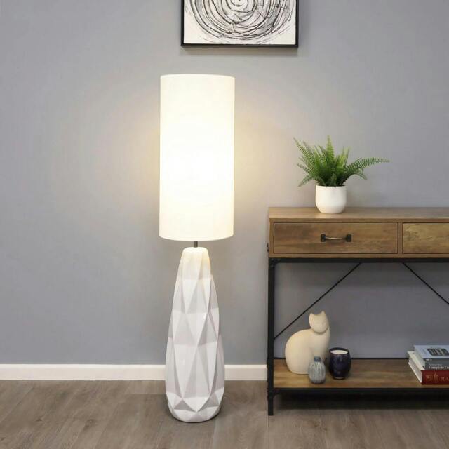 Rackhams Skova White Ceramic Floor Lamp - image 1