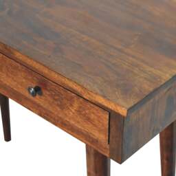 Rackhams Solid Wood Chestnut Hallway 2 Drawer Console Table - thumbnail 4