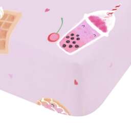 Rackhams Sweet Treats Fitted Sheet Pink - Single - Pink - thumbnail 3