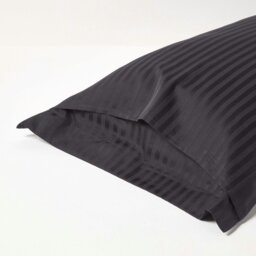 Rackhams Silky 330 TC Egyptian Cotton Satin Stripe Oxford Pillowcase, Standard Size - Blue - thumbnail 4