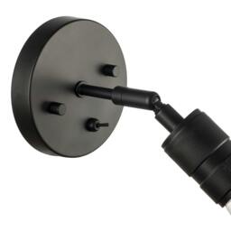 Rackhams Matte Black Switched Wall Light with Adjustable Knurled Metal Head - thumbnail 3
