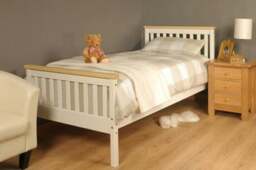 Rackhams Atlantis Wooden Bed Frame - A Classic and Timeless Addition to Your Bedroom Decor - White - Double - thumbnail 3