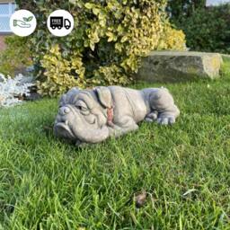 Rackhams Lying Bulldog Small Garden Ornament - thumbnail 2