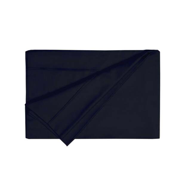 Rackhams 200 Thread Count Egyptian Cotton Flat Sheet - Black - Black - King/Superking - 100% Egyptian Cotton - image 1