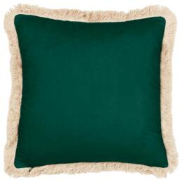 Rackhams Oromo Fringe Cushion Cover - Green - 45cm x 45cm - Green - 100% Polyester - thumbnail 3