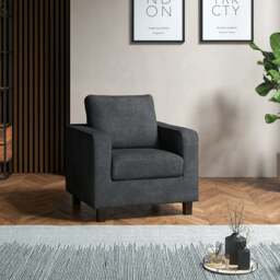 Rackhams York Grey Turin Fabric Single Armchair