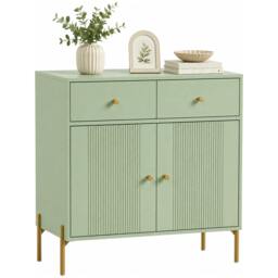 Rackhams Modern Sideboard with 2 Drawers, and Adjustable Shelf, Light Green - thumbnail 2