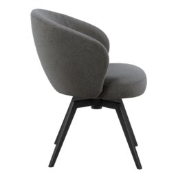 Rackhams Darlene Dining Chair with Armrest and Swivel Function in Grey - 1 - thumbnail 3