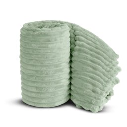 Rackhams Chunky Cord Super Soft Plush Heavy Blanket - 150cm x 200cm - Silver - thumbnail 4