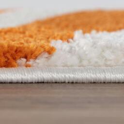 Rackhams Joli Geometric Orange & White Rug - 200X290 cm - thumbnail 5