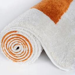 Rackhams Joli Geometric Orange & White Rug - 200X290 cm - thumbnail 6