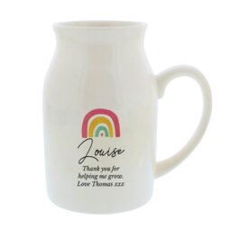 Rackhams Personalised Rainbow Flower Jug Vase - thumbnail 1