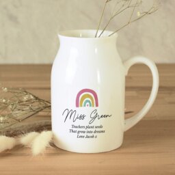Rackhams Personalised Rainbow Flower Jug Vase - thumbnail 2