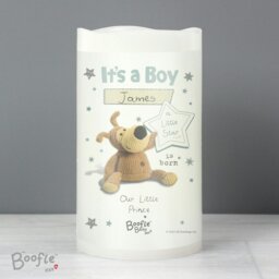 Rackhams Personalised Boofle It's a Boy Nightlight LED Candle - thumbnail 1